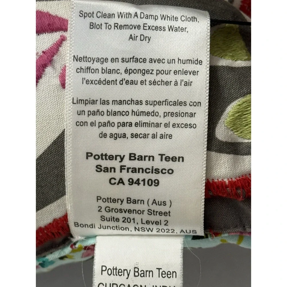 Pottery Barn Teen Junk Gypsy‎ Boho Owl Embroidered ThrowPillow 